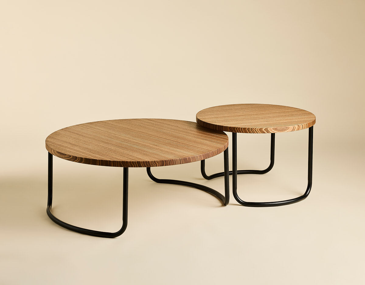 Set of Nesting Babushka Coffee Tables - with Round Leg