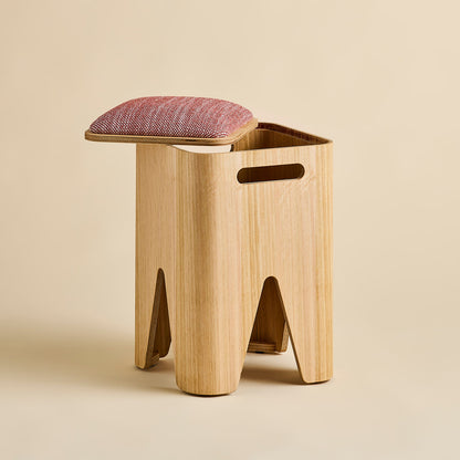 Jumping Stool with Upholstered Lid