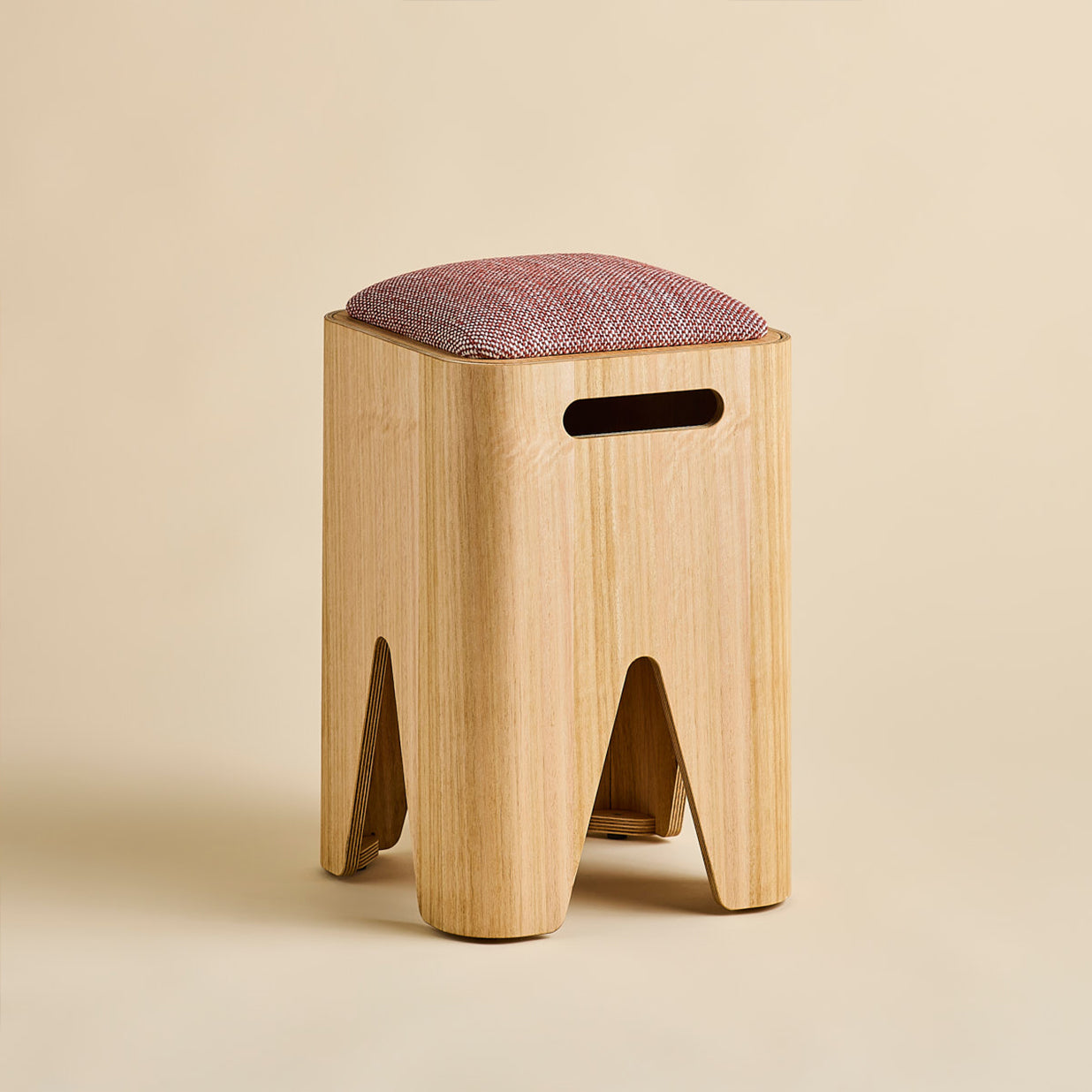 Jumping Stool with Upholstered Lid