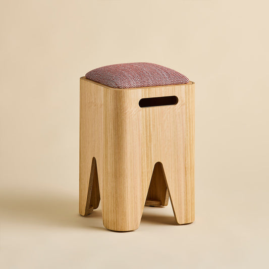 Jumping Stool with Upholstered Lid
