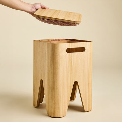 Jumping Stool with Upholstered Lid
